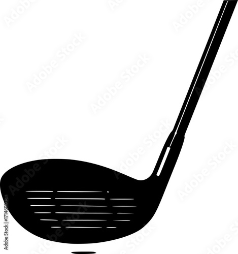 a golf club, black color, vector 