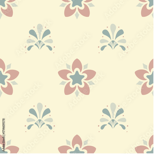 seamless pattern for background with plant and flower theme