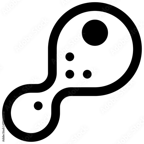 Hyaluronic acid. Outlined stroke vector icon with black-filled details.