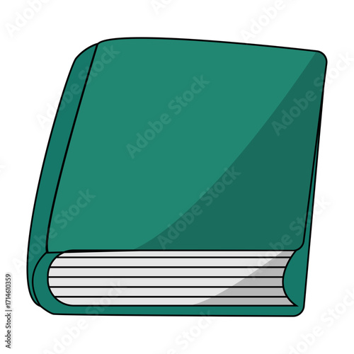Green Hardcover Book Vector