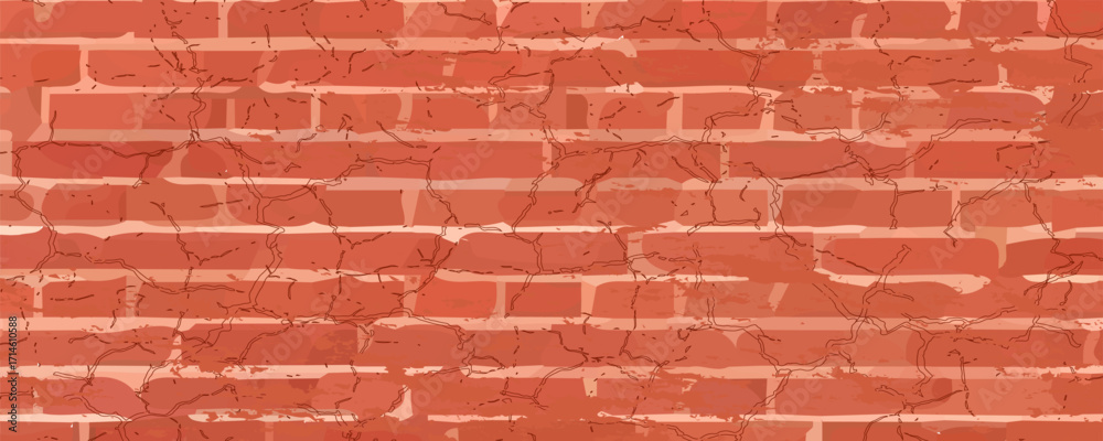 Fototapeta premium Red brick wall texture background, brick wall texture for interior or exterior design backdrop.