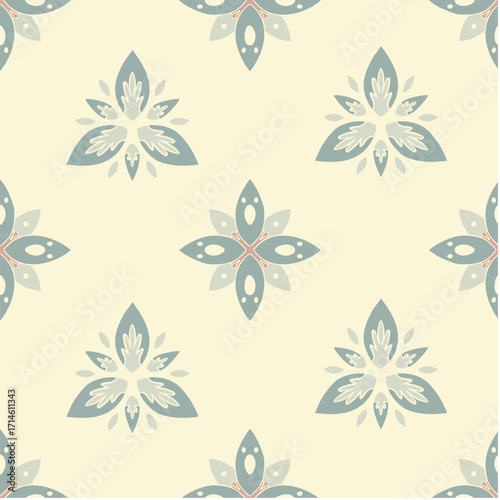 seamless pattern for background with plant and flower theme