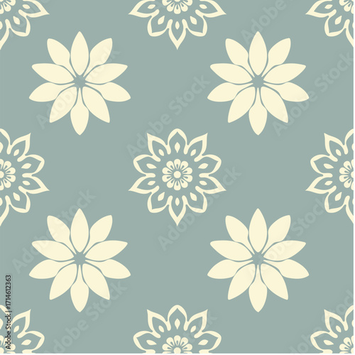 seamless pattern for background with plant and flower theme