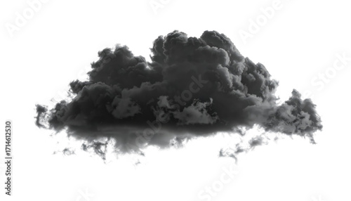 black cloud overcast floating isolated on tansparent png