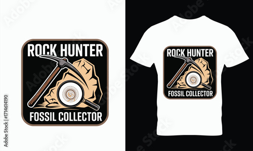 Rock hammer magnifying glass fossil rock geology