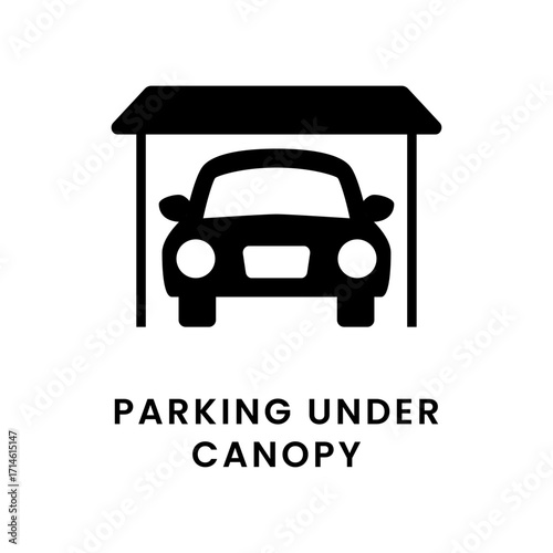 Solid Parking Under Canopy Icon