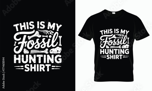 Fossil hunting dinosaur bones shirt dinosaur skeleton