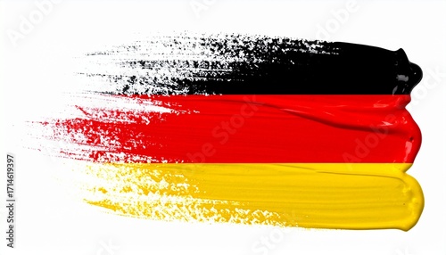 Grunge brush stroke flag of Germany. The German national flag for Independence Day.