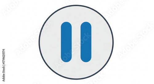 Pause button vector icon graphic design for media player interface and user interface design element symbol