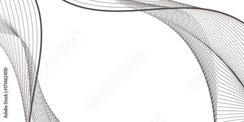 Elegant black wave lines overlap in rhythmic motion, forming curves that convey balance, energy, and flow, reminiscent of musical frequencies or fluid motion in abstract design.
