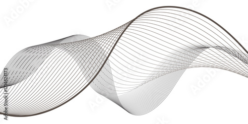 A minimalistic composition of wavy black lines bending and merging into flowing forms, evoking the essence of sound vibrations, futuristic movement, and organic digital flow.