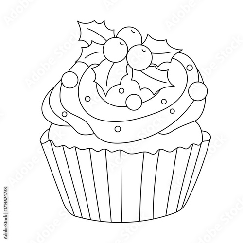 Christmas muffin doodle