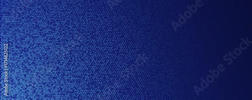 Blue triangle micro pattern creates diagonal gradient glow, calm tech vibe. Low poly mosaic, technology theme. Background for banner, UI, web. Minimal geometric style. Vector illustration