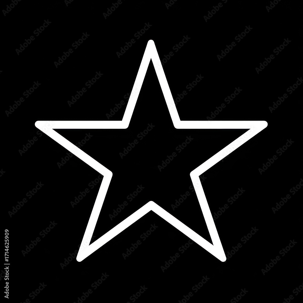 Obraz premium silver star isolated on black