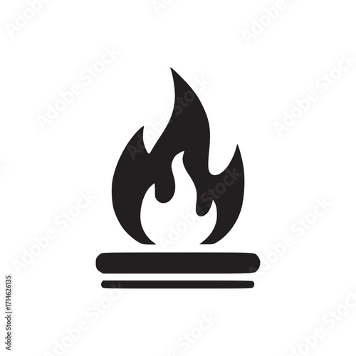 Illustration of a flame the design is simple and modern, perfect for use in a variety of projects the flame is a symbol of passion, energy, and transformation, making it a great choice for designs tha