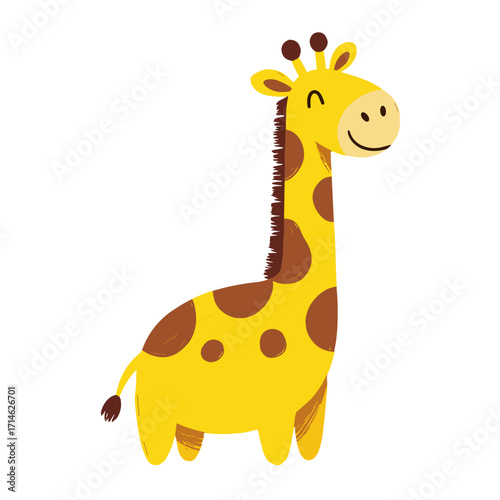yellow giraffe, cute giraffe, cartoon giraffe, whimsical giraffe, smiling giraffe, baby giraffe, giraffe illustration, little giraffe, funny giraffe, adorable giraffe, kawaii giraffe, long neck giraff