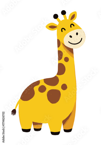 yellow giraffe, cute giraffe, cartoon giraffe, whimsical giraffe, smiling giraffe, baby giraffe, giraffe illustration, little giraffe, funny giraffe, adorable giraffe, kawaii giraffe, long neck giraff