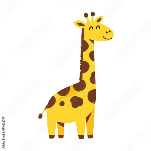yellow giraffe, cute giraffe, cartoon giraffe, whimsical giraffe, smiling giraffe, baby giraffe, giraffe illustration, little giraffe, funny giraffe, adorable giraffe, kawaii giraffe, long neck giraff