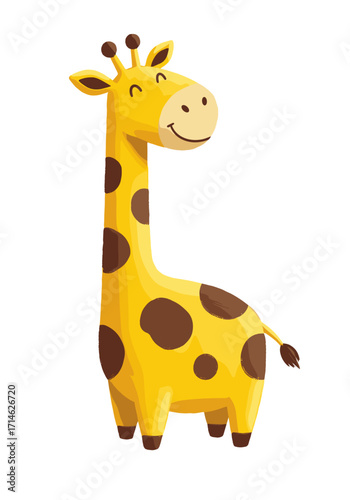 yellow giraffe, cute giraffe, cartoon giraffe, whimsical giraffe, smiling giraffe, baby giraffe, giraffe illustration, little giraffe, funny giraffe, adorable giraffe, kawaii giraffe, long neck giraff