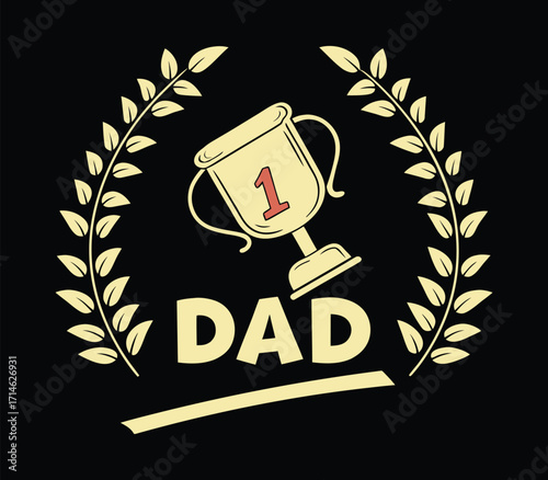 Glowing Gold Beer Mug Trophy with Red Frame Vector