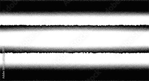 Halftone black horizontal stripes set. Abstract fade background collection. Vector illustration.
