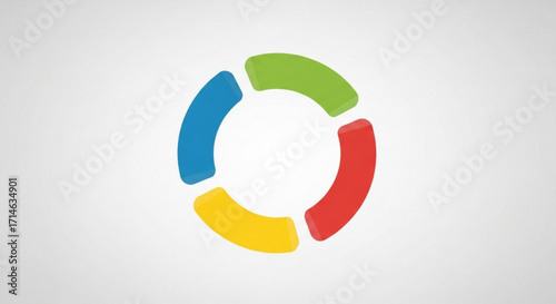 Colorful cycle diagram template for presentation design and business data visualization tool kit