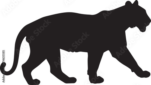  Jungle Tiger Silhouette Vector Illustration