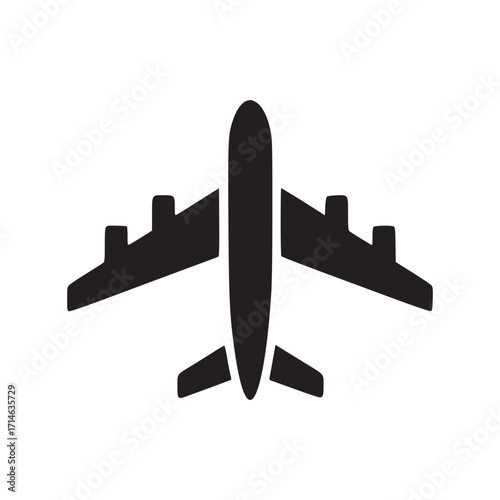 Illustration of a airplane minimalist vector design of a plane, perfect for travel themes, or simple transportation concepts