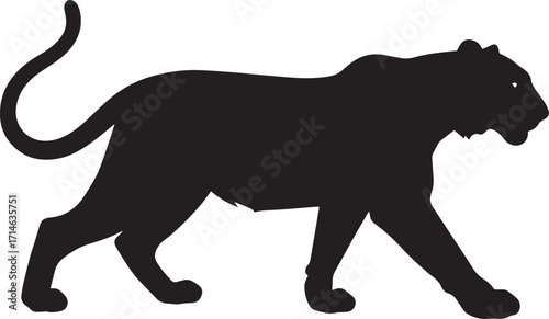  Jungle Tiger Silhouette Vector Illustration