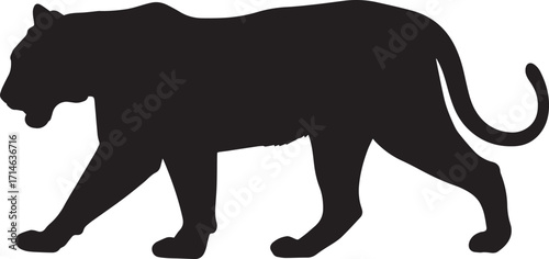  Jungle Tiger Silhouette Vector Illustration