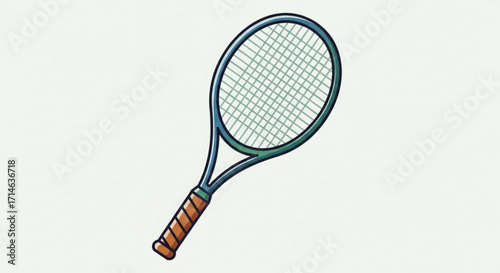 Illustration of a tennis racket for sports equipment and recreational activities perfect for tennis players