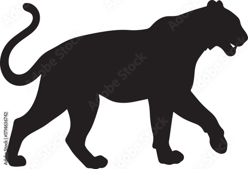  Jungle Tiger Silhouette Vector Illustration