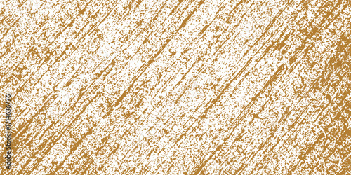Abstract golden metallic texture pattern on a beige burlap fabric background