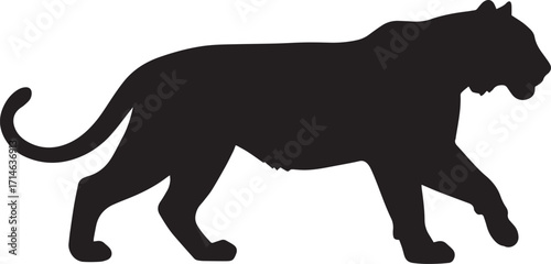  Jungle Tiger Silhouette Vector Illustration