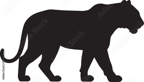  Jungle Tiger Silhouette Vector Illustration