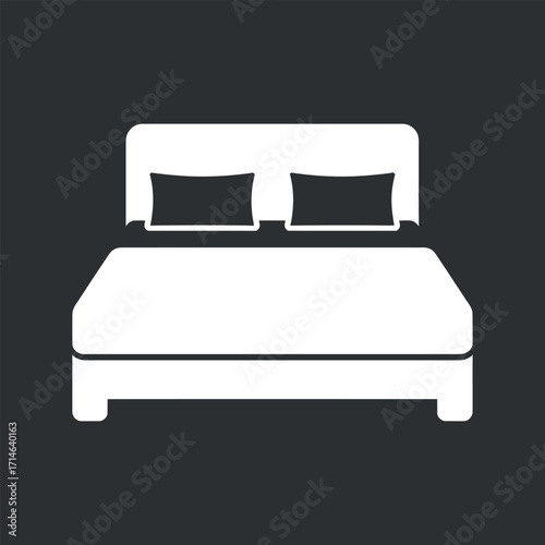 Restful Retreat A Vector Bed Icon Representing Comfort Relaxation and a Place for Sleep and Rejuvenation