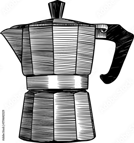geyser coffee maker vector illustration