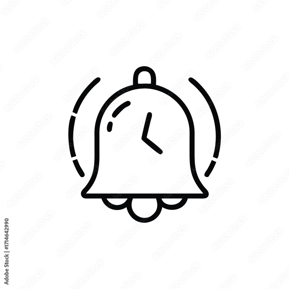 Fototapeta premium Alarm Bell Icon, Notification Alarm Icon, Alert Icon, Reminder Bell Icon, Clock Alarm Icon