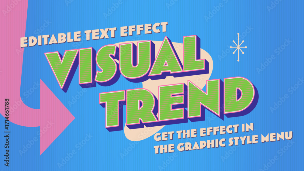 Obraz premium 3D Typography and Trendy Vintage Style Editable Text Effect