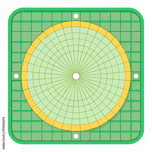 Rotary cutting mat with grid design for crafting and quilting  