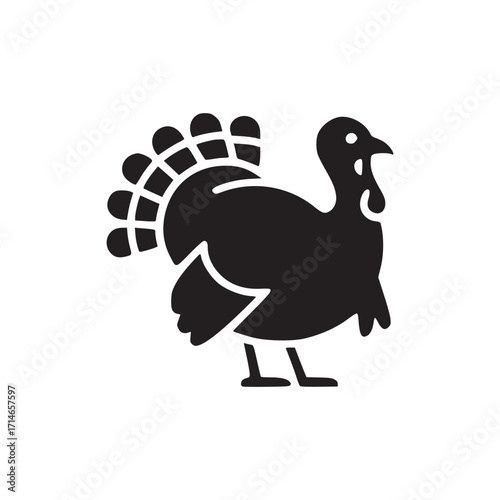 Illustration of a turkey ideal for thanksgivingthemed designs, representing poultry, or adding a touch of nature to projects, symbolizing gratitude and harvest in various creative works