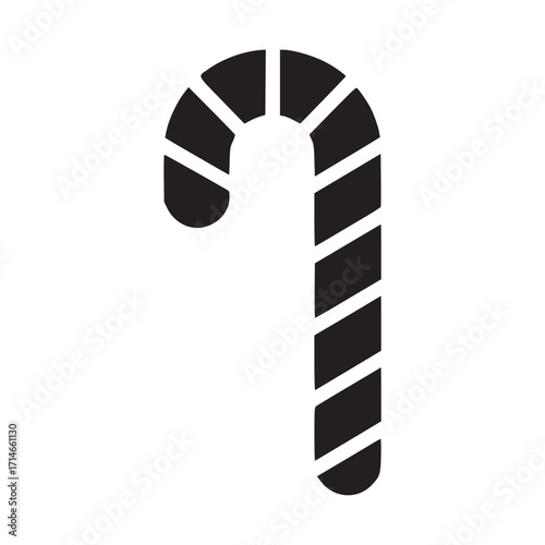 Illustration of a candy cane perfect for christmas cards, holiday decorations, or festive designs use it to add a touch of sweetness and cheer to your projects