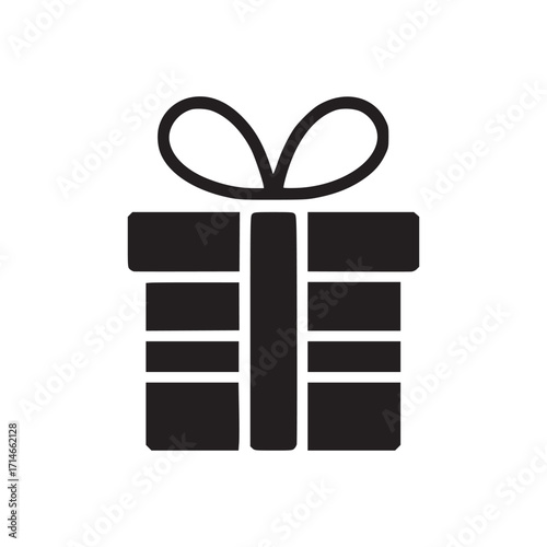 Illustration of a gift box with a ribbon perfect for christmas, birthdays, or any special occasion use it for cards, invitations, or social media posts to add a festive touch