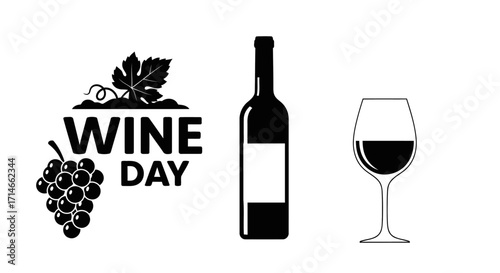 Happy Wine Day Celebration Graphic