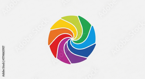 Colorful spiral design graphic vector illustration rainbow swirl artistic element creative abstract background image