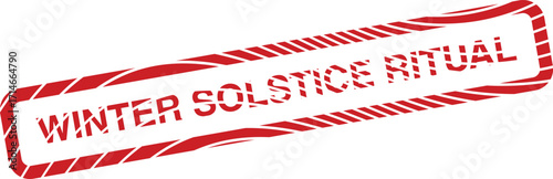 Red banner displays winter solstice ritual in bold letters against a clean white background