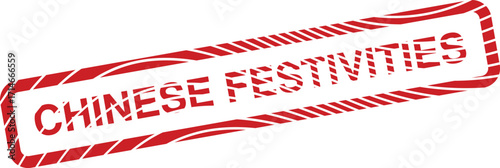 A red skewed rectangular box highlights the words Chinese Festivities on a transparent background