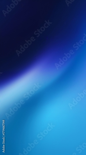 An abstract wallpaper featuring a smooth, flowing gradient transitioning from deep navy blue through a glowing bright azure curve to soft sky blue, with gentle, rounded edges organic shapes creative