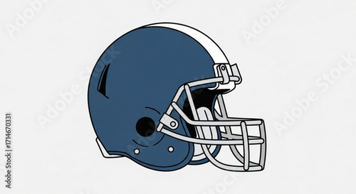 American football helmet vector illustration sports equipment for player safety and protection gear design