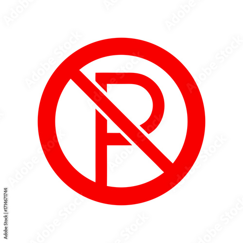 Free Download No parking prohibition sign silhouette design for road safety awareness illustration - GFXLoad